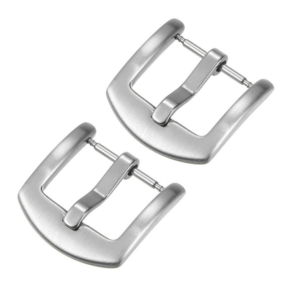 Uxcell 2 Pack Watch Brushed Stainless Steel Arc Side Type Buckle, for 16mm Width Watch Bands