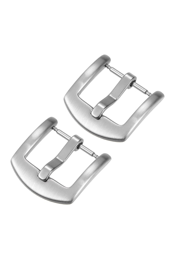 2 Pack Watch Brushed Stainless Steel Arc Side Type Buckle, for 16mm Width Watch Bands