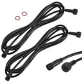 thumbnail image 1 of Uxcell 2-Pack Waterproof Extension Cable, 3 Pin 9.84 Ft/3m Wire with 18AWG IP67 Male and Female Connectors for Spotlights[Black], 1 of 7