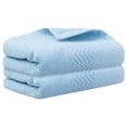 thumbnail image 1 of REGALWOVEN 2 Pack Wave Texture Pattern Hand Towels, Cotton Highly Absorbent Towels for Hotels, Spa Blue 13" x 30", 1 of 6
