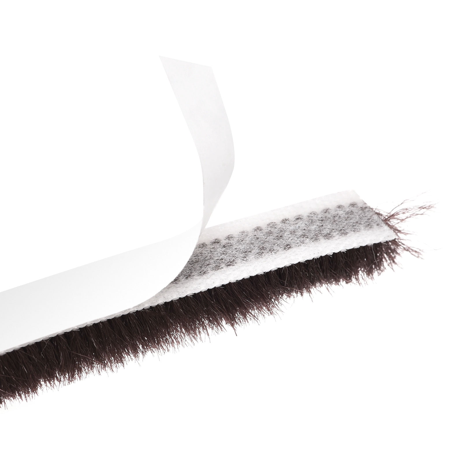 Uxcell 2 Pack Weather Stripping Brush, 39ft L x 0.35" W x 0.35" H Self-Adhesive Seal Weatherstrip Sweep Brush Brown for Door Window