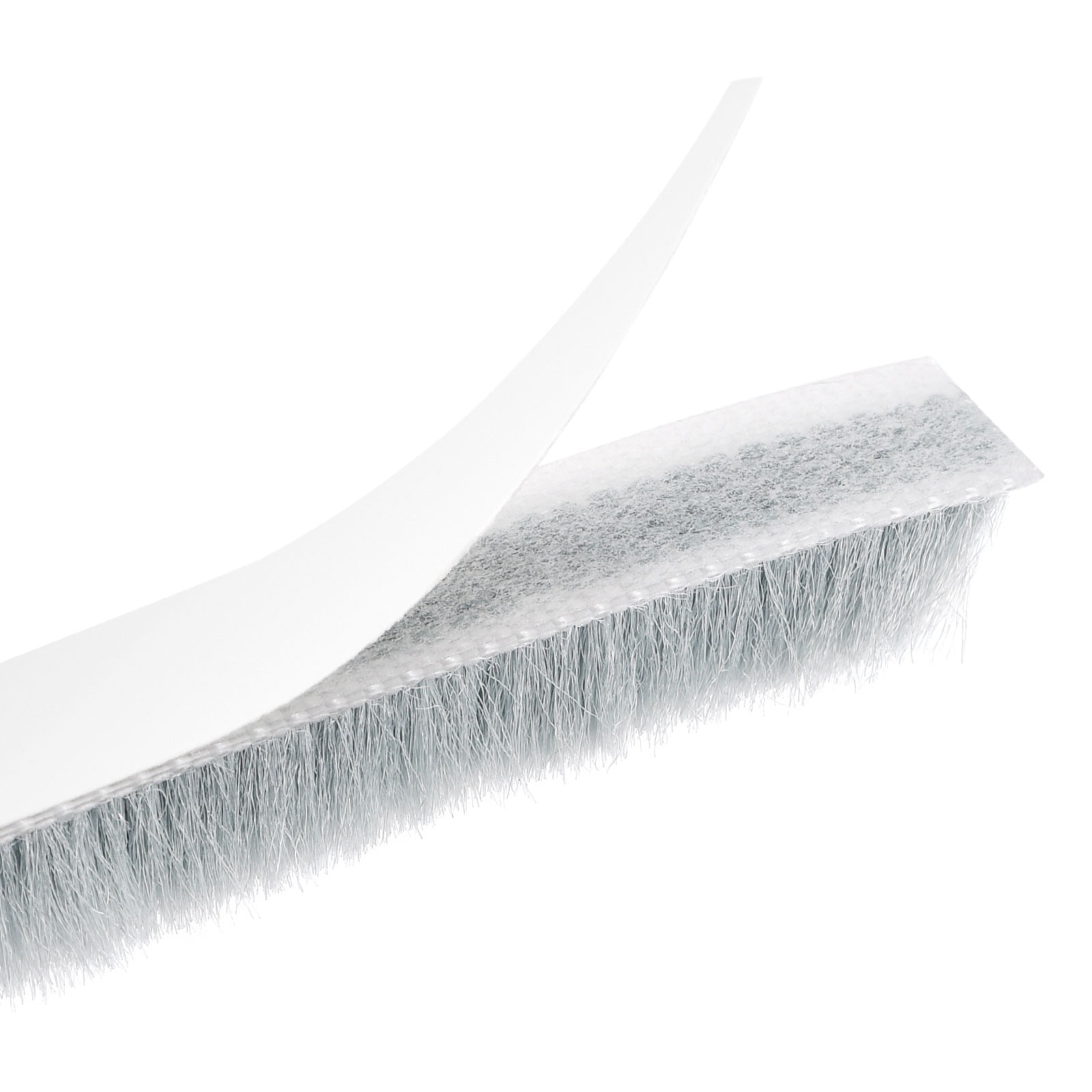 Uxcell 2 Pack Weather Stripping Brush, 39ft L x 0.35" W x 0.35" H Self-Adhesive Seal Weatherstrip Sweep Brush Gray for Door Window