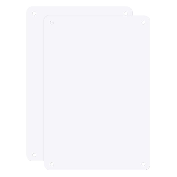Uxcell 2-Pack White Blank Metal Signs 7x10 Inch Sublimation Aluminum Plates Blank Signs for Crafts/Yard/Outdoors Thick 0.02 Inch