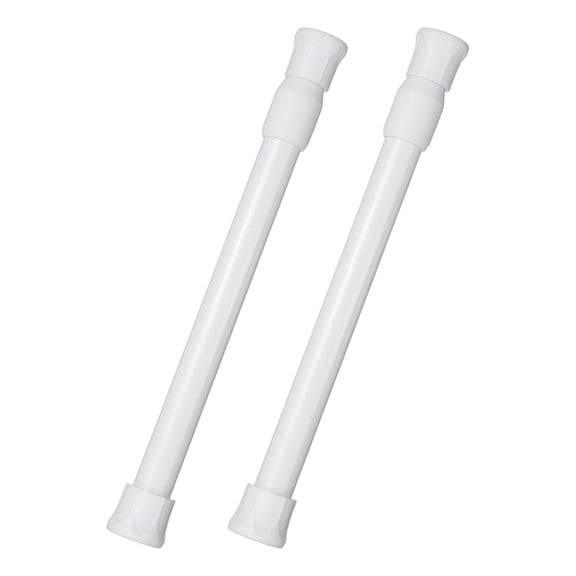 Uxcell 2 Pack Window Security Bar, Adjustable Sliding Glass Door Lock Bars 250-400mm/9.8-15.7 Inch Tension Rods 13mm/0.5 Inch Diameter Window Safety Lock Bar for Door Bathroom, White
