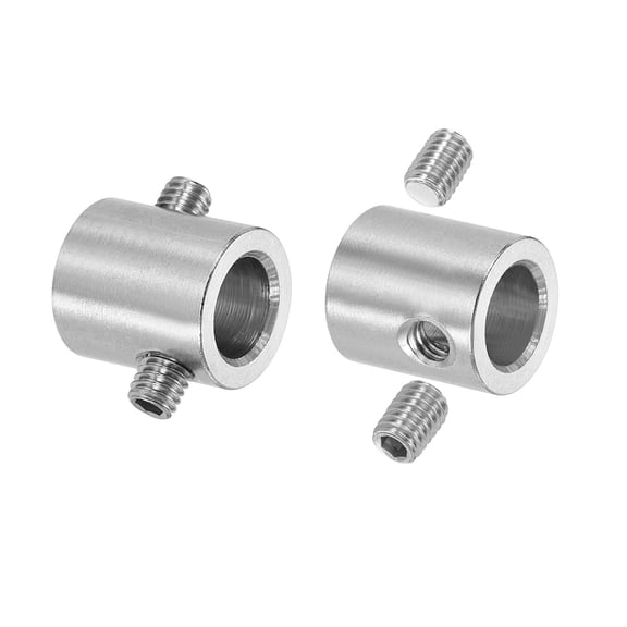 Uxcell 2 Pack Wire Rope Clips, 11mm ID 18mm OD Double Holes Lock Cable Clamps, 304 Stainless Steel Secure Fasteners with M6 Screws for Cable Rigging, Silver