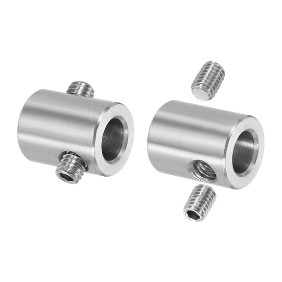 Uxcell 2 Pack Wire Rope Clips, 9mm ID 16mm OD Double Holes Lock Cable Clamps, 304 Stainless Steel Secure Fasteners with M6 Screws for Cable Rigging, Silver
