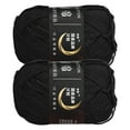 thumbnail image 1 of Uxcell Acrylic Yarn Skeins Soft Crochet Yarns for Knitting and Crocheting Craft Project Black, 1 of 7