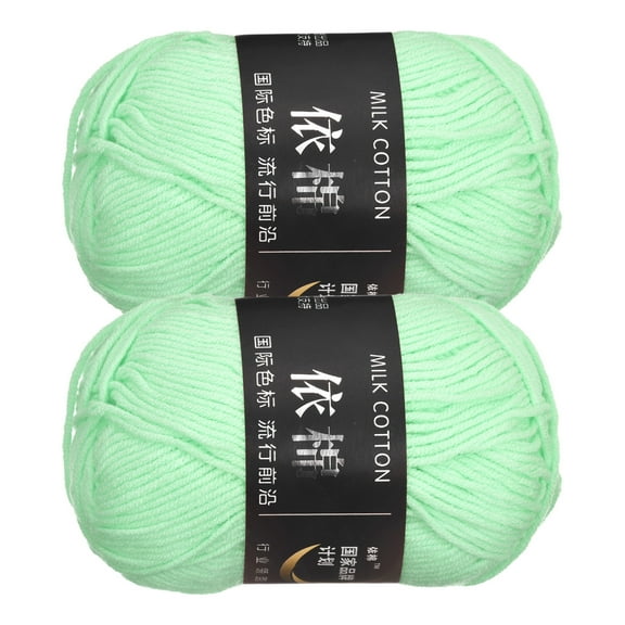 Uxcell Acrylic Yarn Skeins Soft Crochet Yarns for Knitting and Crocheting Craft Project Light Green