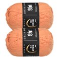 thumbnail image 1 of Uxcell Acrylic Yarn Skeins Soft Crochet Yarns for Knitting and Crocheting Craft Project Light Orange, 1 of 7