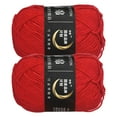 thumbnail image 1 of Uxcell Acrylic Yarn Skeins Soft Crochet Yarns for Knitting and Crocheting Craft Project Light Red, 1 of 7