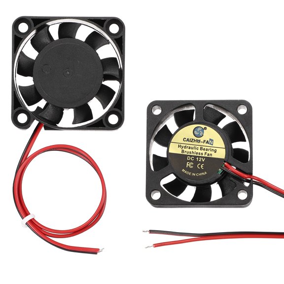 Uxcell 2 Pack3D Printer Cooling Fan, 12V 4010 Extruder Hot End Cooling Fan Replacement 8000RPM with Pre-Stripped Wire Tips for 3D Printer Computer CPU Heatsink, 40x40x10mm, Black