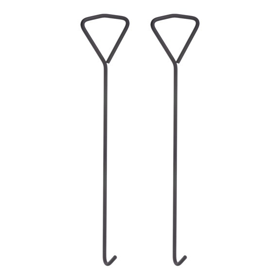 Uxcell 2 Packs 23.6" Manhole Hook for Manhole Covers Storm Drain Cover Carbon Steel Black
