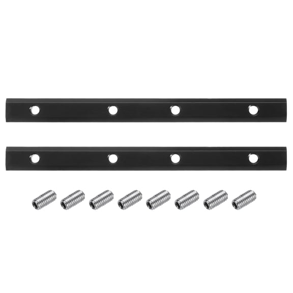 Uxcell 2 Packs 30 Series Straight Line Connector with M6 Screw for T/V Slot Profiles, Black