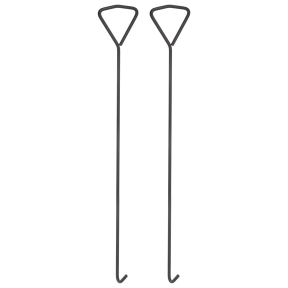 Uxcell 2 Packs 31.5" Manhole Hook for Manhole Covers Storm Drain Cover Carbon Steel Black