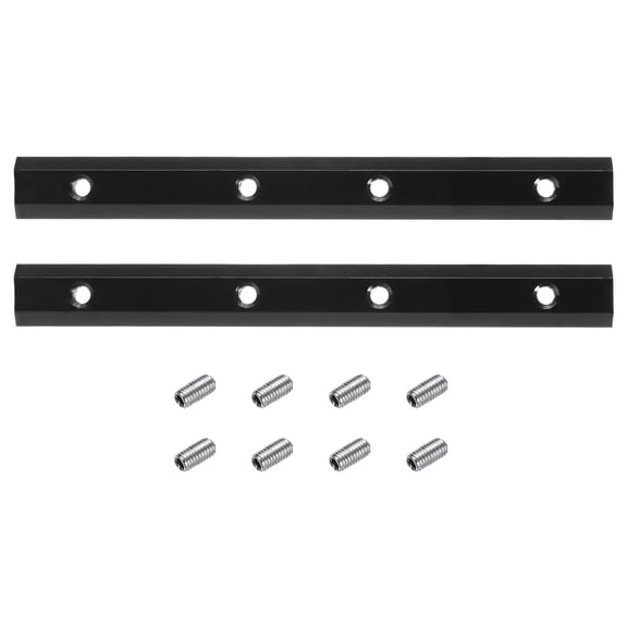Uxcell 2 Packs 40 Series Straight Line Connector with M6 Screw for T/V Slot Profiles, Black