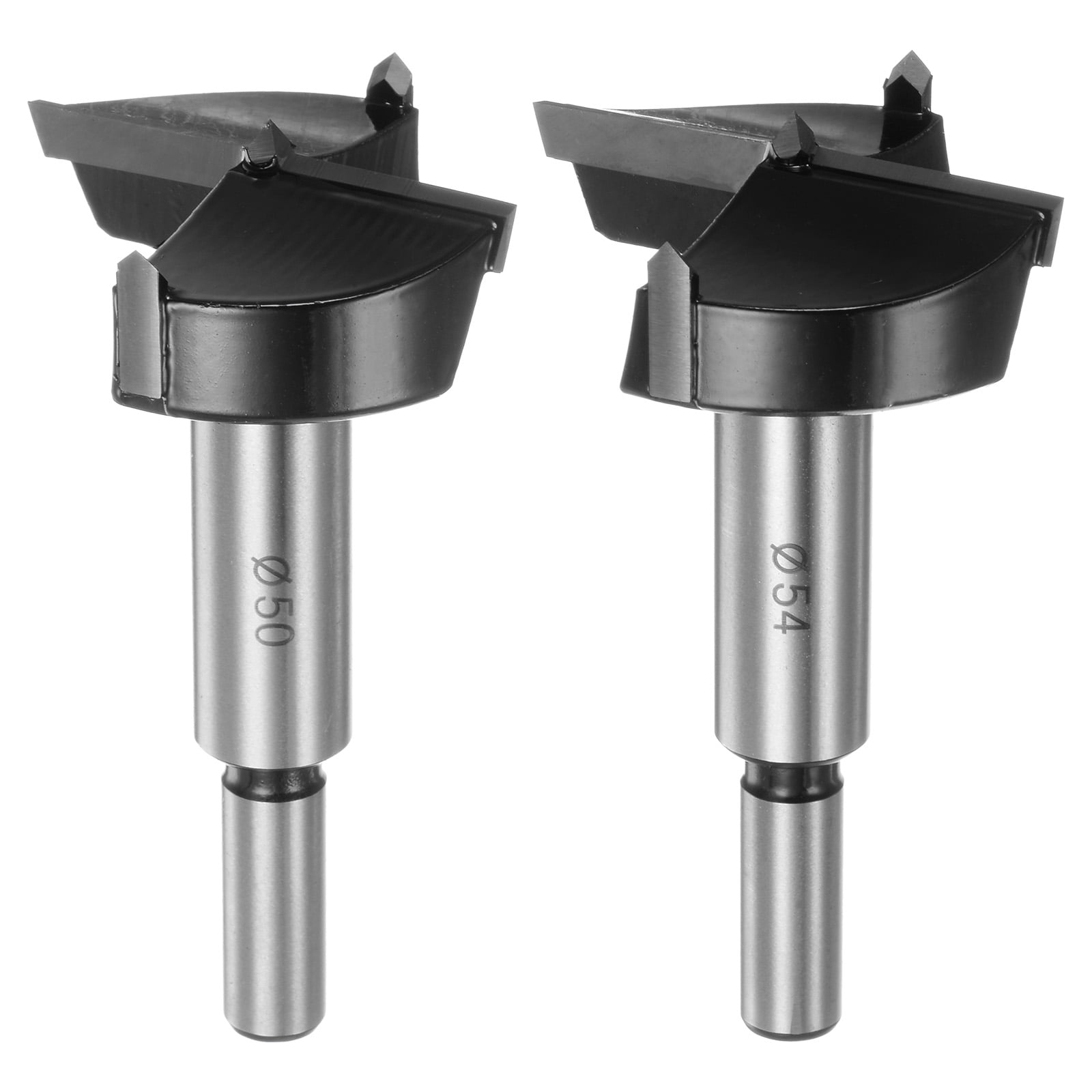 Uxcell 2 Packs 50mm 54mm (2" 2-1/8") Tungsten Carbide Wood Hinge Drilling Forstner Drill Bit Set
