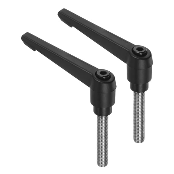 Uxcell 2 Packs M10 x 45mm 304 Stainless Steel Male Thread Adjustable Clamping Lever Handles Knobs