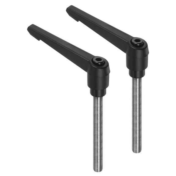Uxcell 2 Packs M10 x 72mm 304 Stainless Steel Male Thread Adjustable Clamping Lever Handles Knobs