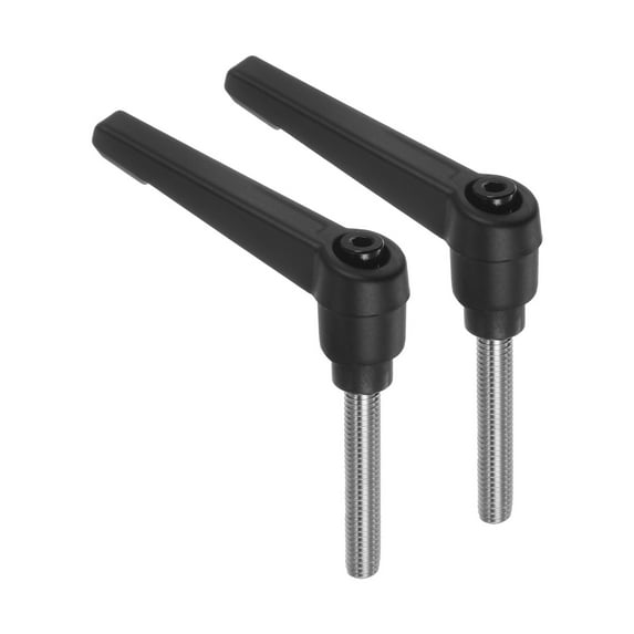 Uxcell 2 Packs M6 x 40mm 304 Stainless Steel Male Thread Adjustable Clamping Lever Handles Knobs