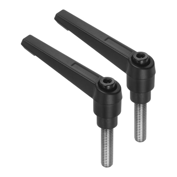 Uxcell 2 Packs M8 x 30mm 304 Stainless Steel Male Thread Adjustable Clamping Lever Handles Knobs
