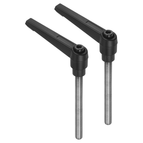 Uxcell 2 Packs M8 x 70mm 304 Stainless Steel Male Thread Adjustable Clamping Lever Handles Knobs