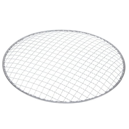Uxcell 2 Packs Round BBQ Grill Net 11.6" Dia Galvanized Iron Barbecue Mesh Mat for Baking Charcoal Grilling Roasting