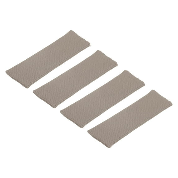 Uxcell 2 Pair Elastic Cuffs Ribbed Trims Cotton Fabric Knit Rib Stretch Tape Cuff Sleeve for DIY Sewing, Milky Coffee