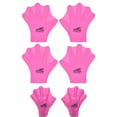 thumbnail image 1 of Uxcell 2 Pair Silicone Swimming Gloves Webbed Finger Frog Type Medium Gloves Pink, 1 of 7
