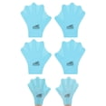 thumbnail image 1 of Uxcell 2 Pair Silicone Swimming Gloves Webbed Finger Frog Type Medium Gloves Blue, 1 of 7