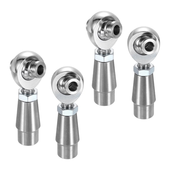 Uxcell (2 Pairs) 1/2" Joints Rod End Kit, Chrome Plated Steel Rod Ends Right & Left Hand Thread with Spacer, Tube Adapters, Jam Nuts for Traction Bars, Steering, and Links Joints