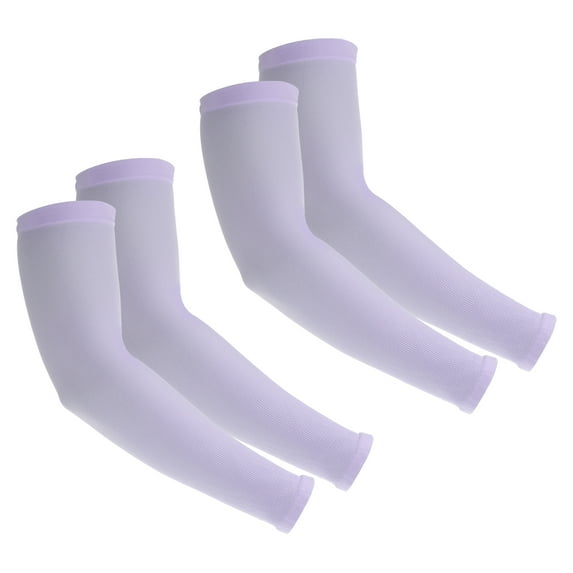 Uxcell 2 Pairs Arm Sleeves, Sun Protection Arm Sleeve Shade Cooling Arm Sleeves for Sports Hiking Riding, Purple