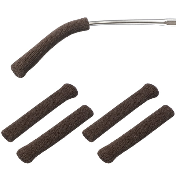 Uxcell 2 Pairs Eye Glass Replacement Temples, Cotton Anti-Slip Eyeglass End Tips Glasses Retainers Fits 3mm for Universal Thin Metal Eyeglass Sunglasses Temple, 55mm Brown