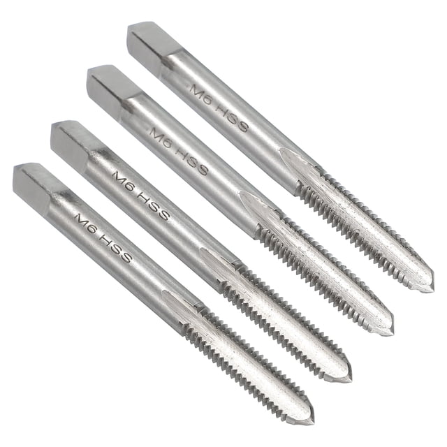Uxcell 2 Pairs Metric Hand Tap Set, M6 x 1 H2 Thread Taper + Bottom ...