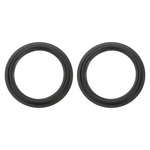 Uxcell 2 Pcs 10 Inch Rubber Speaker Edge Surround Rings 248x180mm(IDxOD) Perforated Subwoofer Rings Replacement Parts for Speaker Repair or DIY, Black