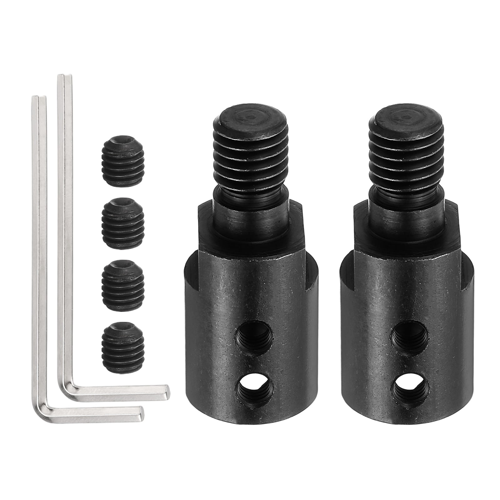 Uxcell 2 Pcs 10mm to M10 Motor Arbor Shaft in 1045 Steel, with Set ...