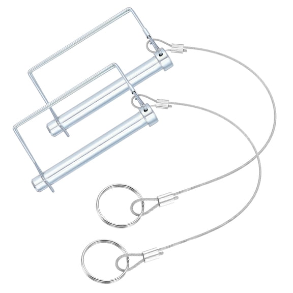 Uxcell 2 Pcs 15/32"Â x 3-15/16"Square Trailer Coupler Pins with Ear Extended Cord