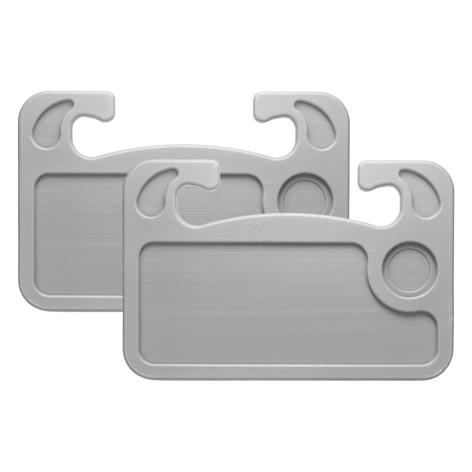 Uxcell 2 Pcs 2 in 1 Car Steering Wheel Tray Car Food Trays Auto Steering Wheel Under Table Desk for Eating Food Drink Laptop Writing Work, Grey