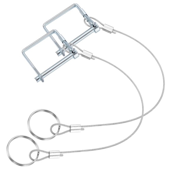 Uxcell 2 Pcs 3/16"Â x 1-31/32"Square Trailer Coupler Pins with Ear Extended Cord