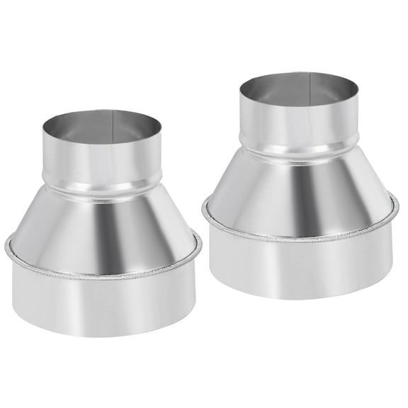 Uxcell 2 Pcs 3" to 5" Galvanized Steel Round Duct Reducer Adapter Connector,Silver Tone