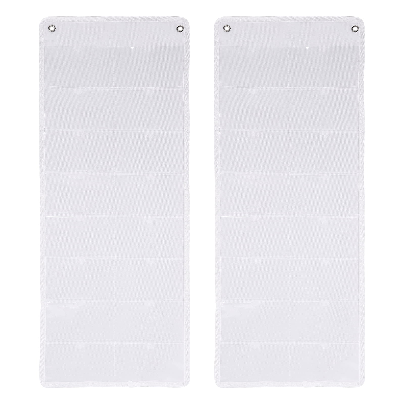 Uxcell 2 Pcs 3" x 5" Index Card Holder Sleeve, 16 Card Slots Organizer Sleeve for Office Home Organization, White