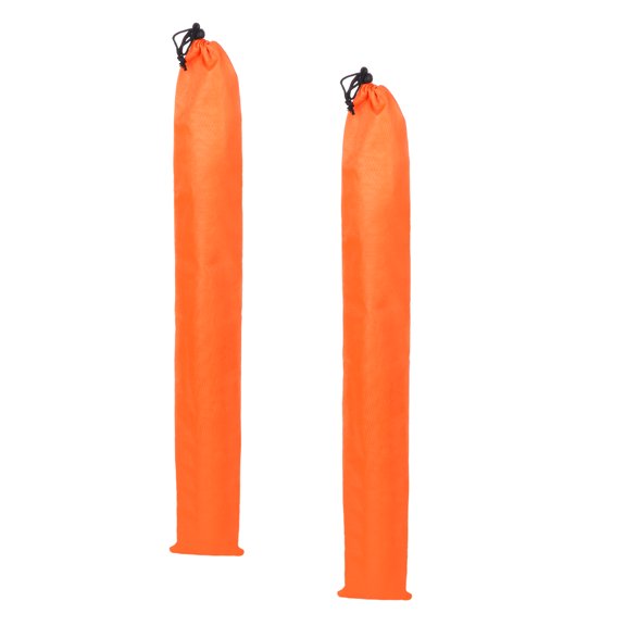 Uxcell 2 Pcs 31.5 x 5.1 Inch Tripod Monopod Case Bag, Oxford Cloth Foldable Tripod Carrying Case Bag with Drawstring, Fits Speaker/Light Stand/Studio/Outdoor/Travel/Camping, Orange