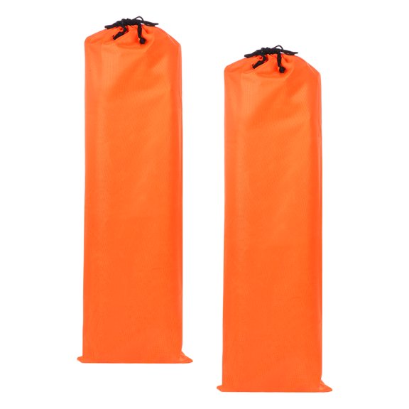 Uxcell 2 Pcs 31.5 x 9.8 Inch Tripod Monopod Case Bag, Oxford Cloth Foldable Tripod Carrying Case Bag with Drawstring, Fits Speaker/Light Stand/Studio/Outdoor/Travel/Camping, Orange