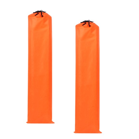 Uxcell 2 Pcs 39.3 x 9.8 Inch Tripod Monopod Case Bag, Oxford Cloth Foldable Tripod Carrying Case Bag with Drawstring, Fits Speaker/Light Stand/Studio/Outdoor/Travel/Camping, Orange