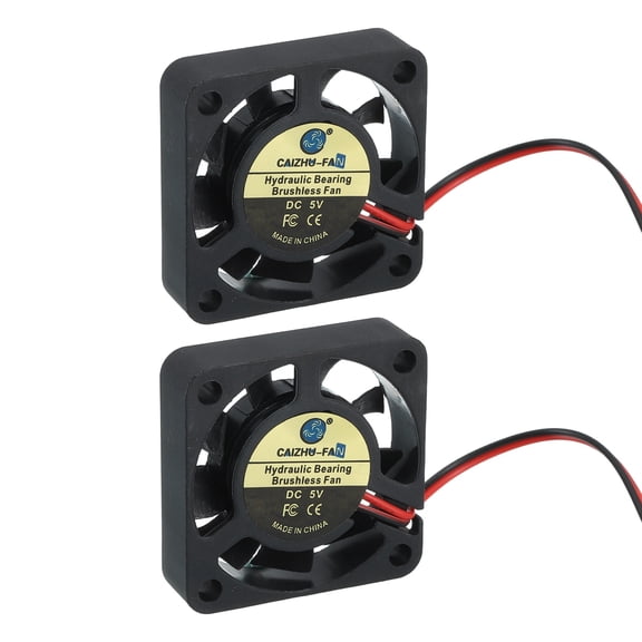 Uxcell 2 Pcs 3D Printer 4010 Cooling Fan, 5V 5000RPM 40 x 40 x 10 mm Hydraulic Bearing XH2.54 Extruder Cooling Fan with 30cm Cable 2 Pin Terminal for 3D Printer