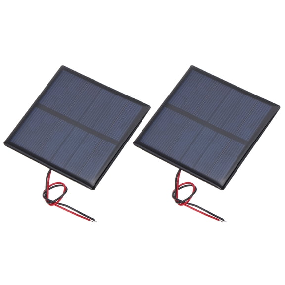 Uxcell 2 Pcs 3V 0.63W 210mA Mini Solar Panels, Small Polycrystalline Solar Cell Panel with 2 Cable for DIY Electric Toy Materials Kits Charger, 70mm x 70mm