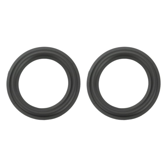 Uxcell 2 Pcs 4 Inch Rubber Speaker Edge Surround Rings 98x66mm(IDxOD) Perforated Subwoofer Rings Replacement Parts for Speaker Repair or DIY, Black