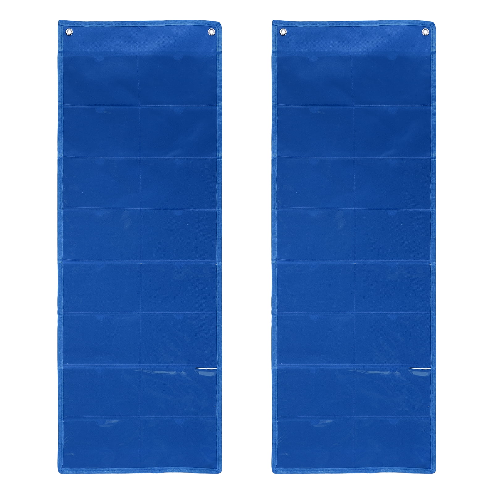 Uxcell 2 Pcs 4" x 6" Index Card Holder Sleeve, 16 Card Slots Organizer Sleeve for Office Home Organization, Blue