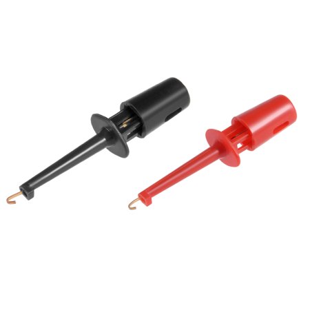 Uxcell 2 Pcs 42mm Length Test Hook Clip Solderable for Multimeters PCB Tester Grabber