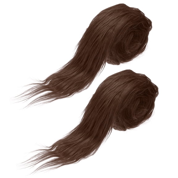 Uxcell 2 Pcs 59" x 2" Plush Faux Fur Fabric Precut Strips, Brown