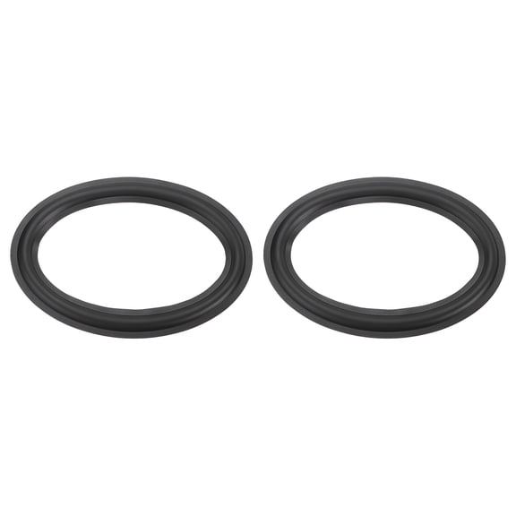 Uxcell 2 Pcs 6x9 Inch Rubber Speaker Edge Surround Rings 156x230x105x180mm(IDxOD) Perforated Subwoofer Rings Replacement Parts for Speaker Repair or DIY, Black